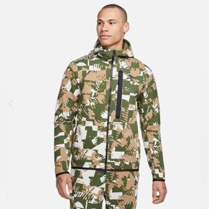 Nike Tech Fleece Windrunner Men's Hoodie Zip & Pants Digi Camo Rough-Green Bone